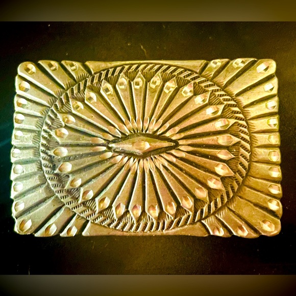 Vintage Style Southwestern Concho Square Buckle - Picture 3 of 7